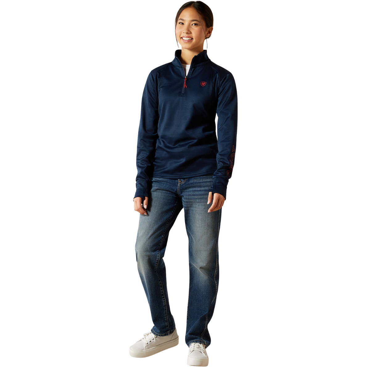 2025 Ariat Équipe Junior EQ 1/2 Zip Pullover 10062374 - Navy